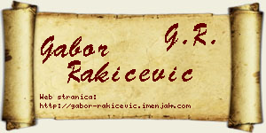 Gabor Rakićević vizit kartica